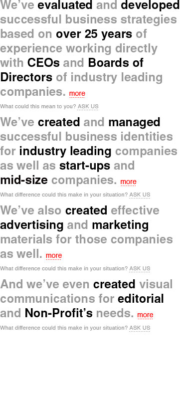 over 25 years of marketing experience, creating and managing successful corporate identity, effective marketing and advertising materials, effective fund raising materials in Houston Texas